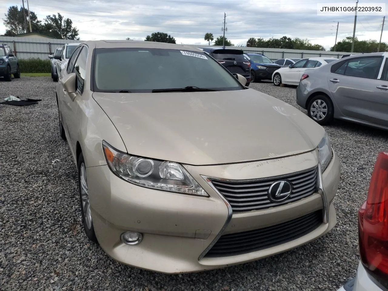 2015 Lexus Es 350 VIN: JTHBK1GG6F2203952 Lot: 74665554