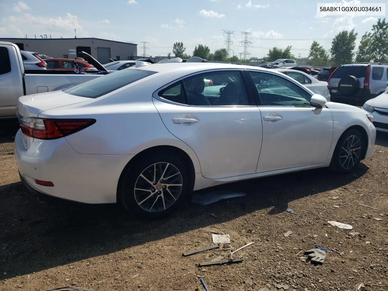 2016 Lexus Es 350 VIN: 58ABK1GGXGU034661 Lot: 59296154