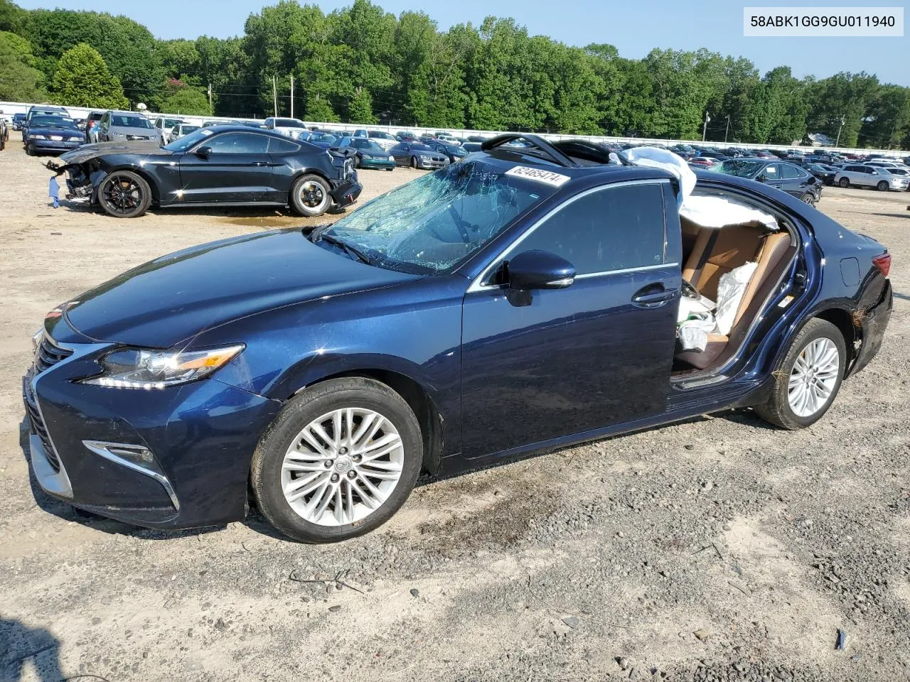 2016 Lexus Es 350 VIN: 58ABK1GG9GU011940 Lot: 62465474