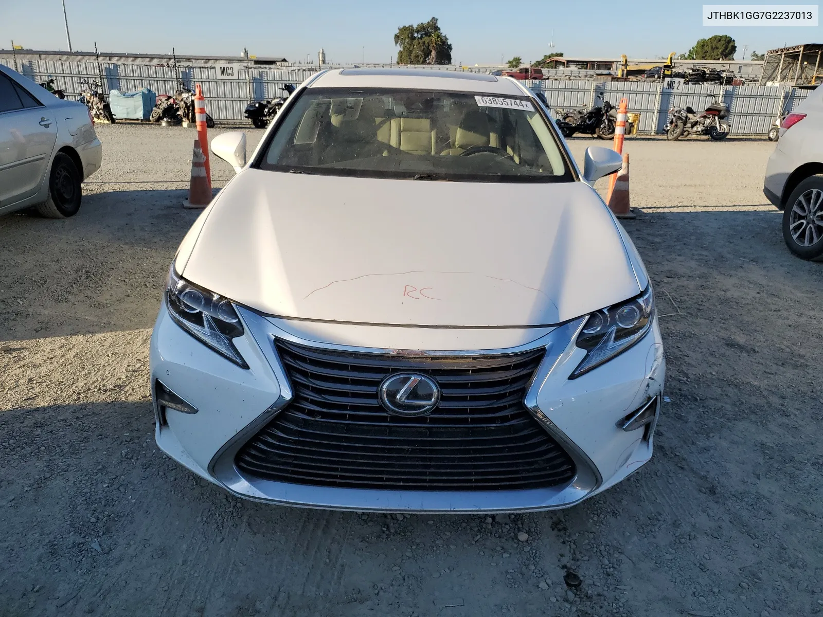 2016 Lexus Es 350 VIN: JTHBK1GG7G2237013 Lot: 63855744