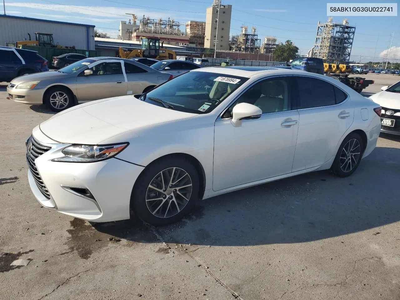 2016 Lexus Es 350 VIN: 58ABK1GG3GU022741 Lot: 71876994