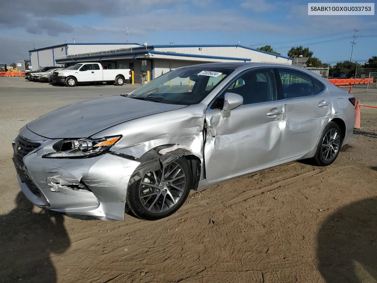 2016 Lexus Es 350 VIN: 58ABK1GGXGU033753 Lot: 72026434