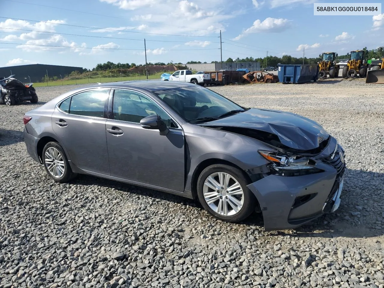 2016 Lexus Es 350 VIN: 58ABK1GG0GU018484 Lot: 72446054