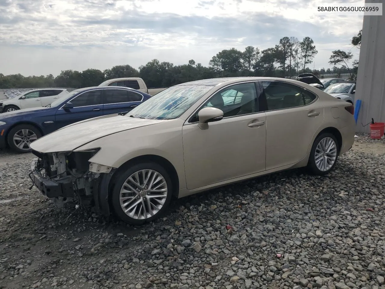 2016 Lexus Es 350 VIN: 58ABK1GG6GU026959 Lot: 72629984