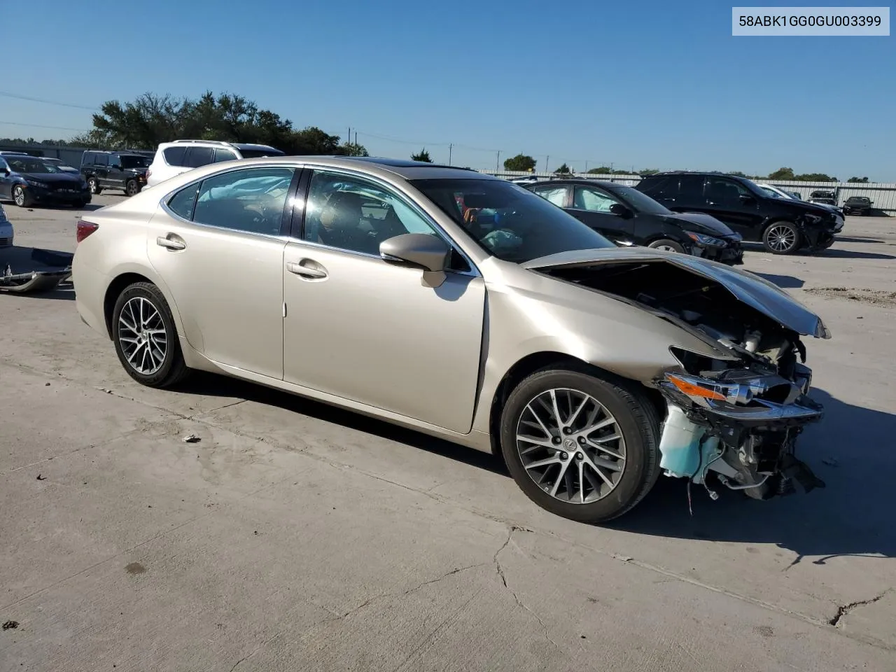 2016 Lexus Es 350 VIN: 58ABK1GG0GU003399 Lot: 73464104