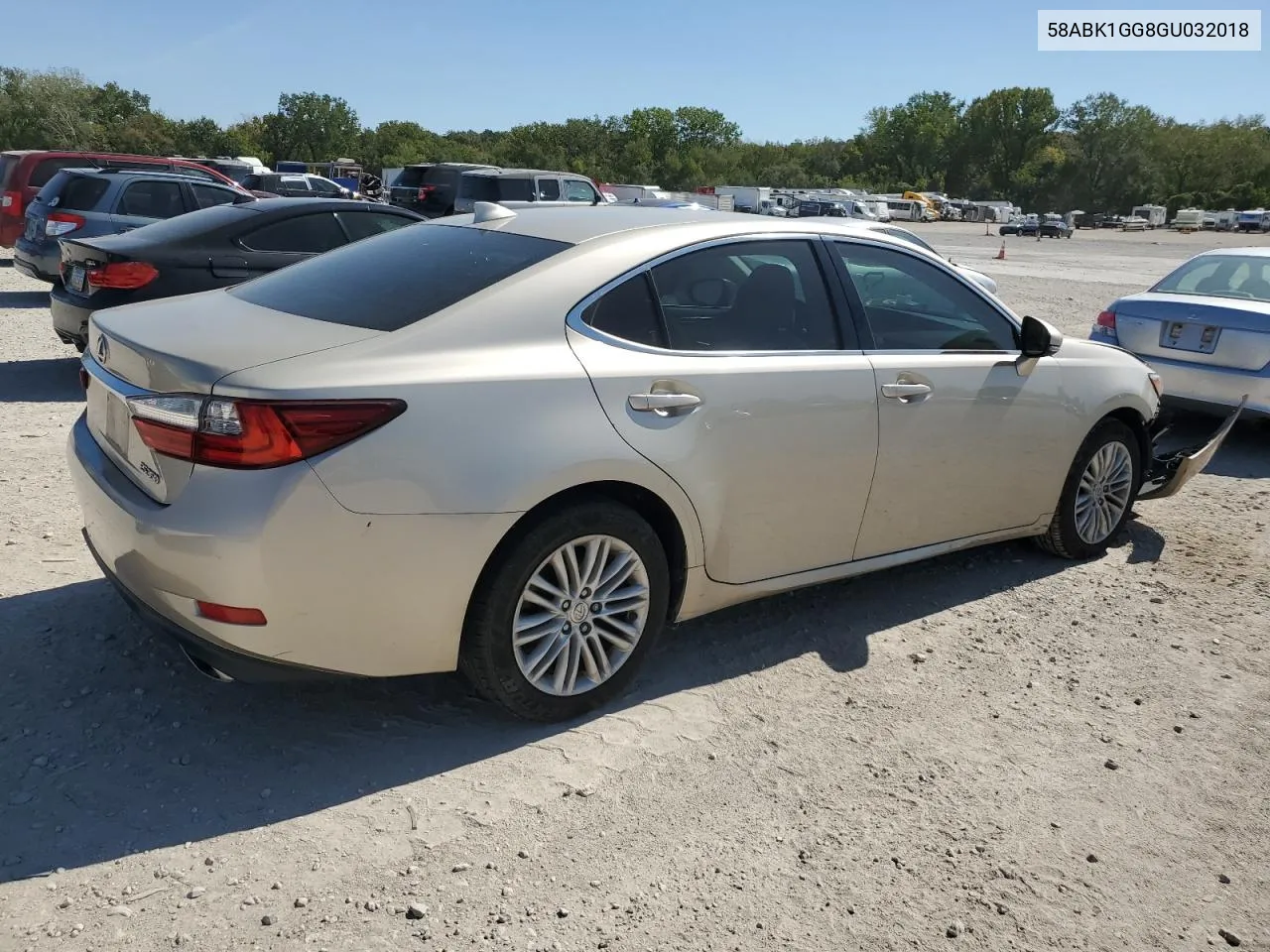 2016 Lexus Es 350 VIN: 58ABK1GG8GU032018 Lot: 73793544