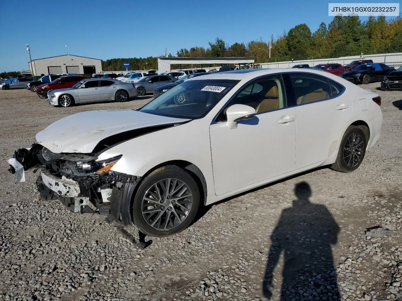 2016 Lexus Es 350 VIN: JTHBK1GGXG2232257 Lot: 80043004