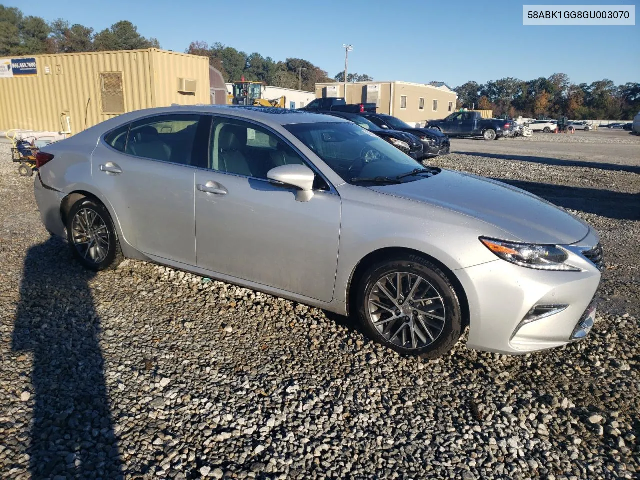 2016 Lexus Es 350 VIN: 58ABK1GG8GU003070 Lot: 80836254