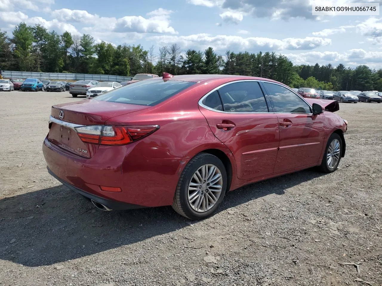 2017 Lexus Es 350 VIN: 58ABK1GG9HU066745 Lot: 68663884