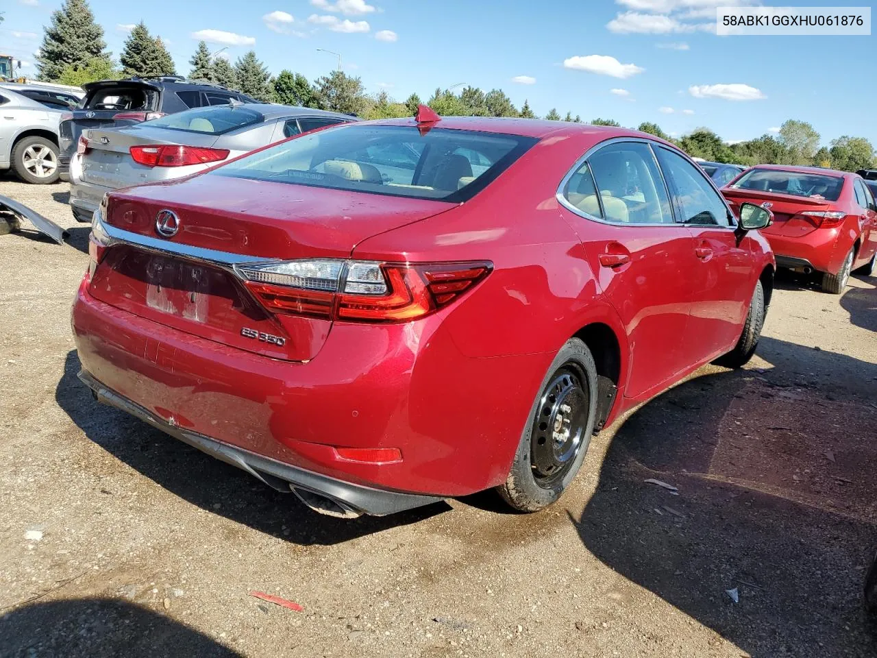 2017 Lexus Es 350 VIN: 58ABK1GGXHU061876 Lot: 72325944