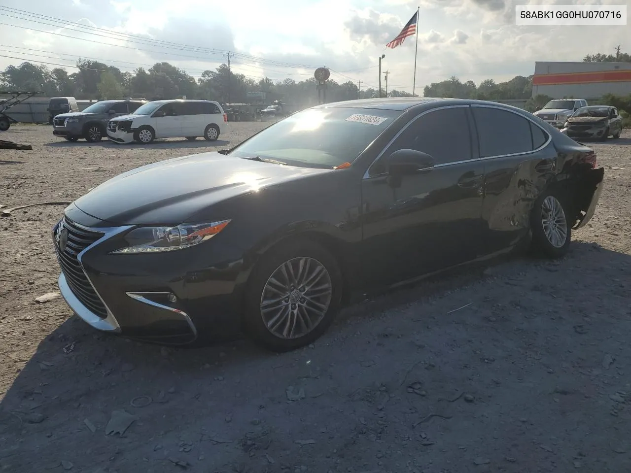 2017 Lexus Es 350 VIN: 58ABK1GG0HU070716 Lot: 72361824