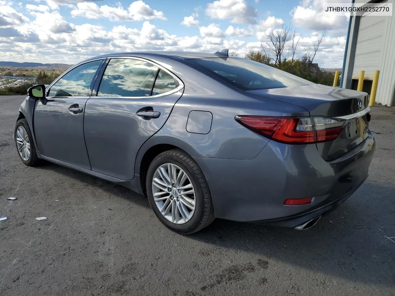 2017 Lexus Es 350 VIN: JTHBK1GGXH2252770 Lot: 76267734