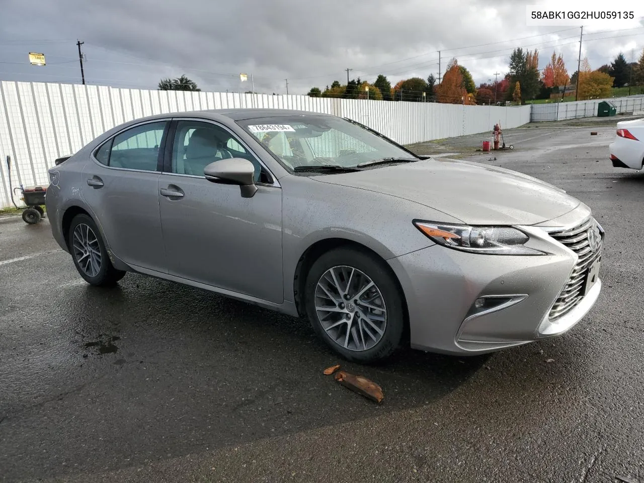 2017 Lexus Es 350 VIN: 58ABK1GG2HU059135 Lot: 78643194