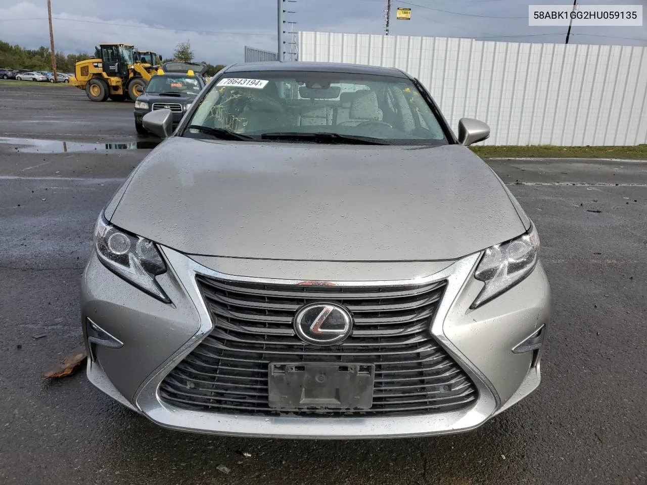 2017 Lexus Es 350 VIN: 58ABK1GG2HU059135 Lot: 78643194