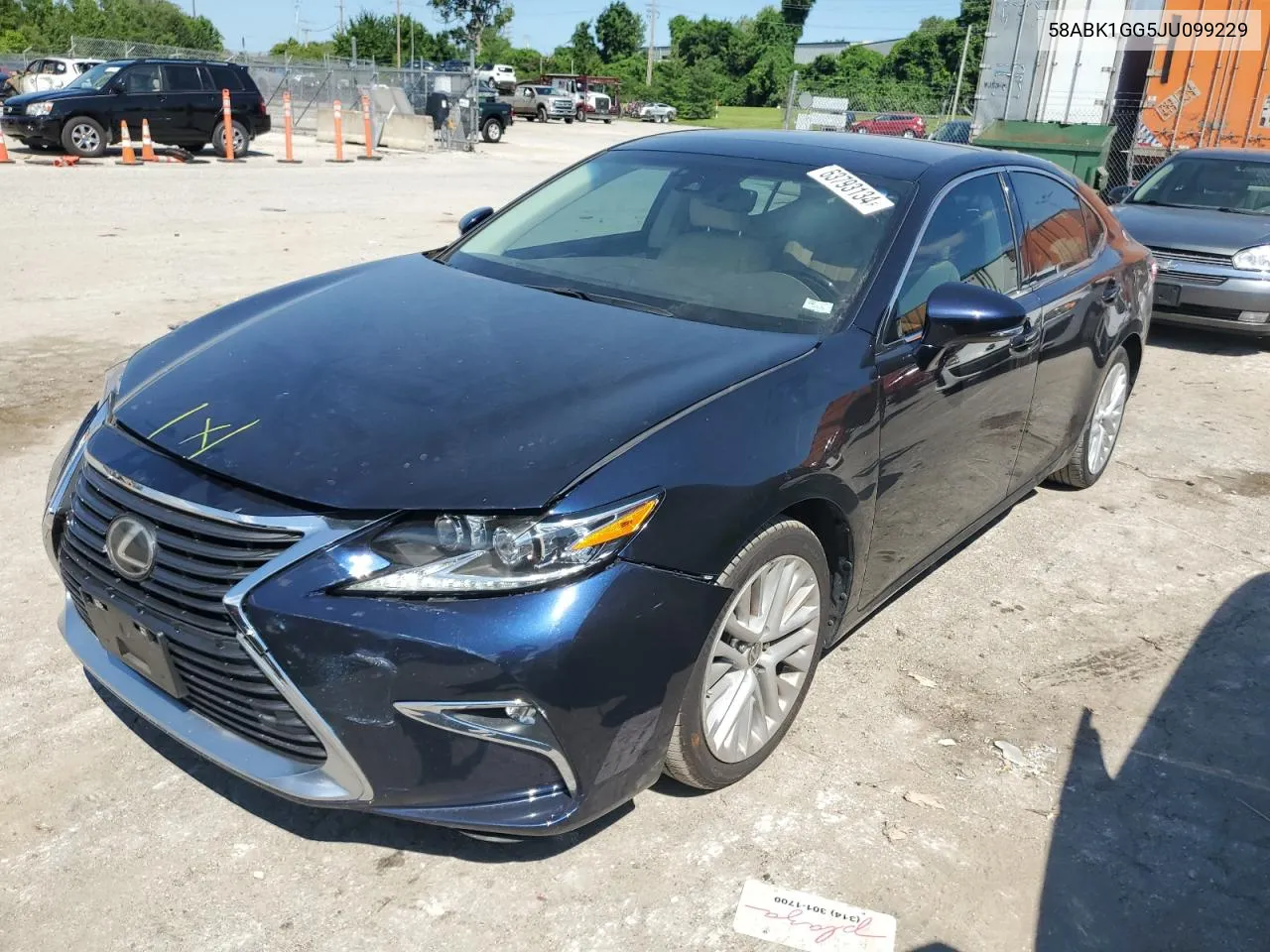 2018 Lexus Es 350 VIN: 58ABK1GG5JU099229 Lot: 63793134