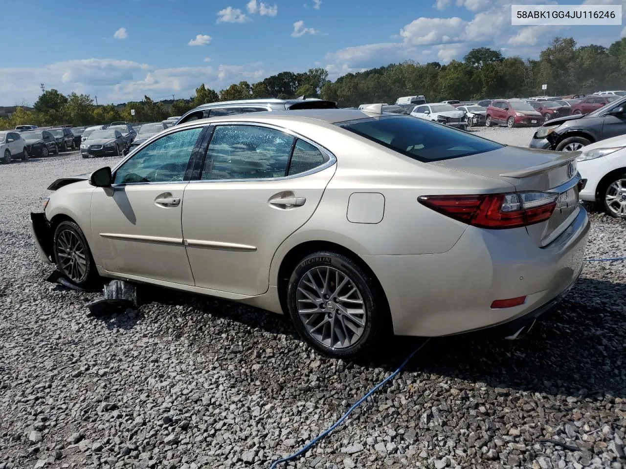 2018 Lexus Es 350 VIN: 58ABK1GG4JU116246 Lot: 73846424