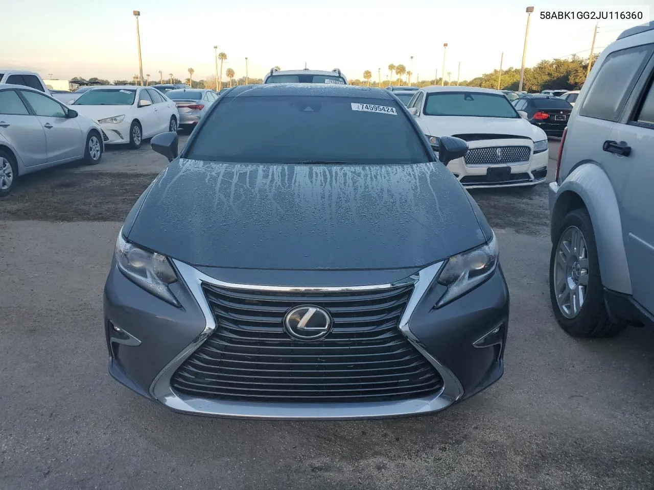 2018 Lexus Es 350 VIN: 58ABK1GG2JU116360 Lot: 74595424