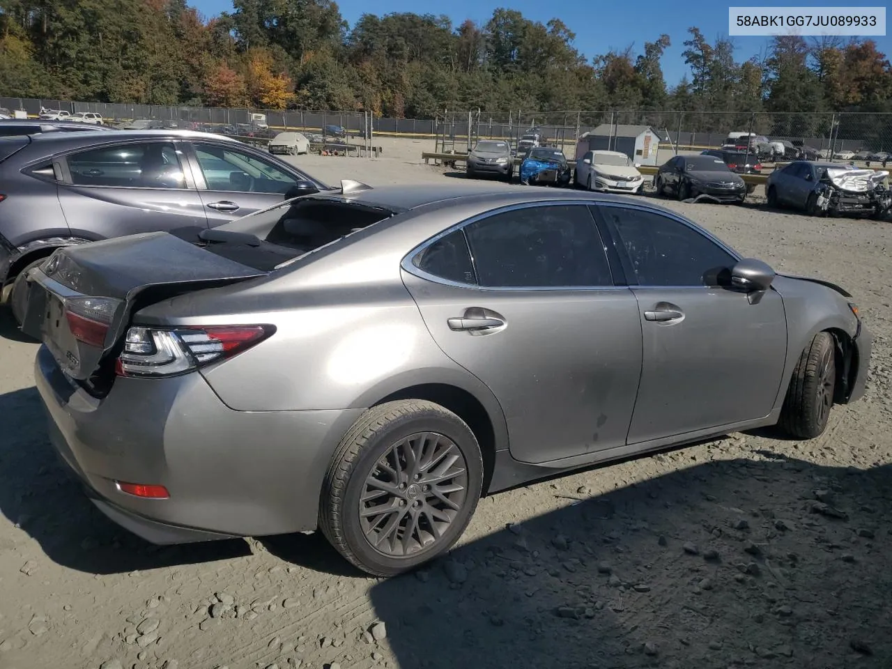 2018 Lexus Es 350 VIN: 58ABK1GG7JU089933 Lot: 77308484