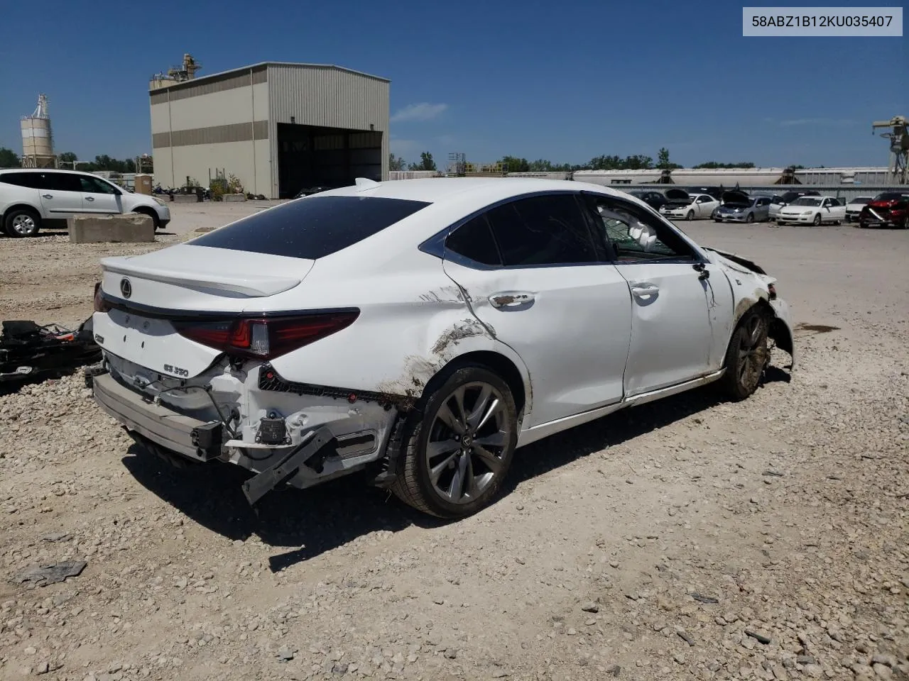 2019 Lexus Es 350 VIN: 58ABZ1B12KU035407 Lot: 58699454