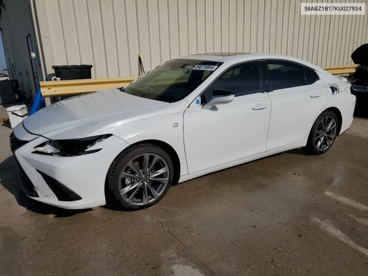 2019 Lexus Es 350 VIN: 58ABZ1B17KU027934 Lot: 59875004