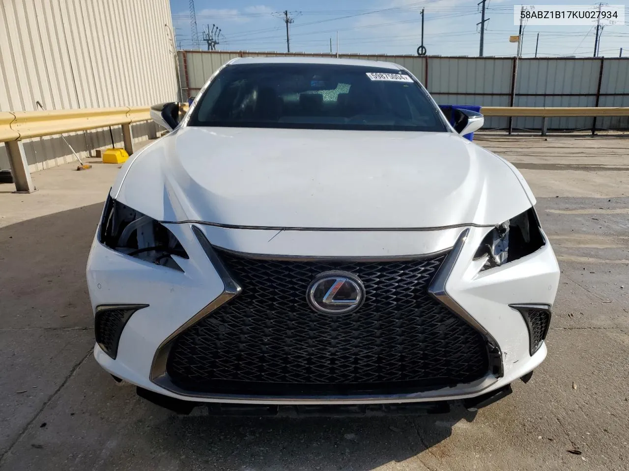 2019 Lexus Es 350 VIN: 58ABZ1B17KU027934 Lot: 59875004