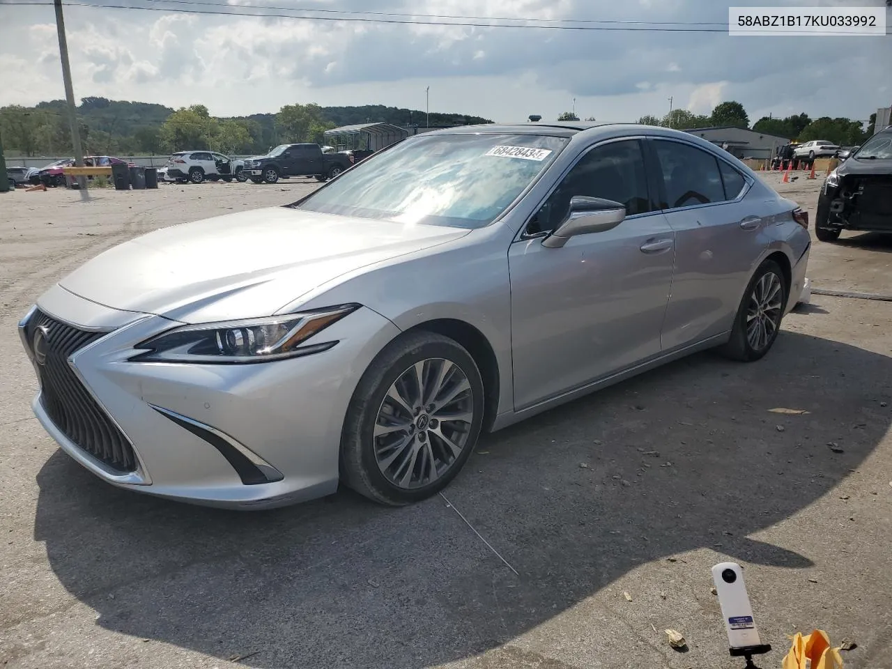 2019 Lexus Es 350 VIN: 58ABZ1B17KU033992 Lot: 68428434