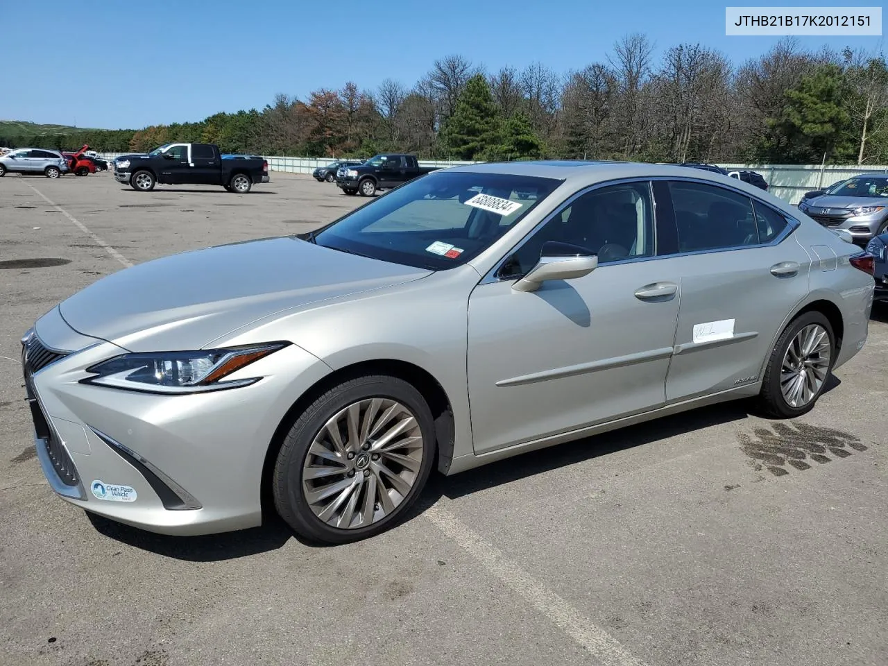 2019 Lexus Es 300H VIN: JTHB21B17K2012151 Lot: 68808834