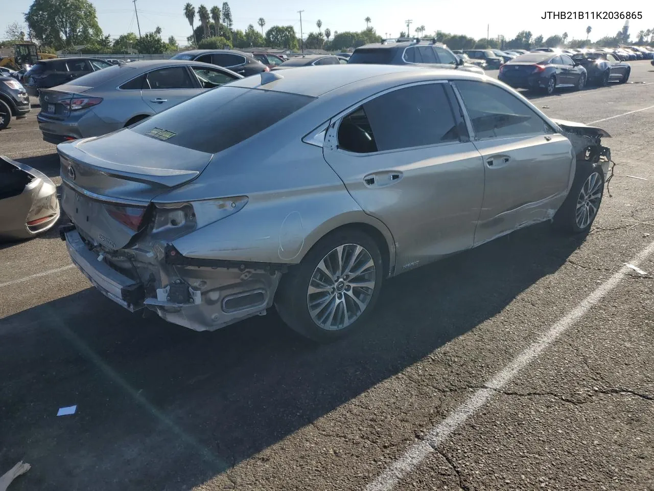 2019 Lexus Es 300H VIN: JTHB21B11K2036865 Lot: 70017834