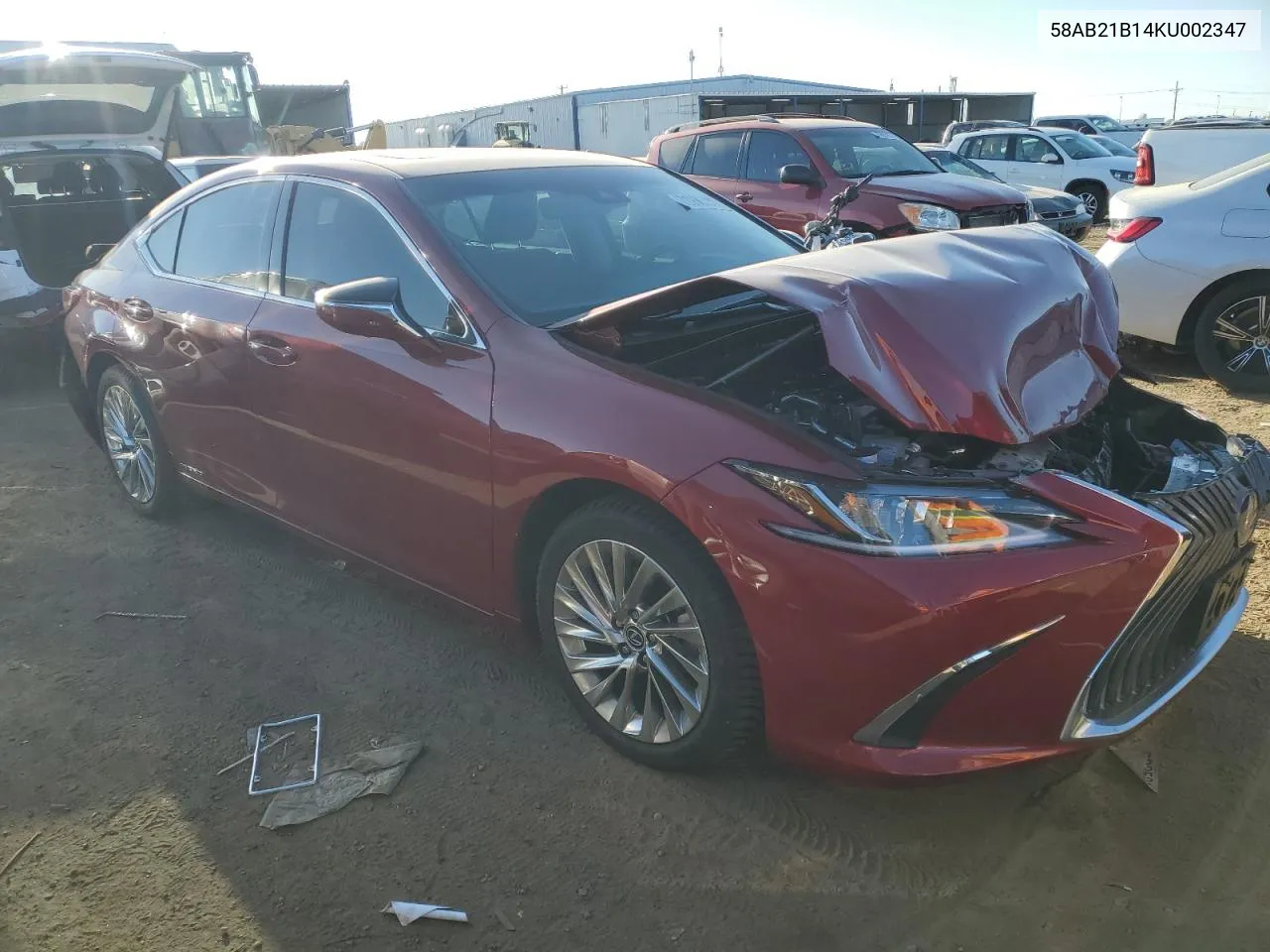 2019 Lexus Es 300H VIN: 58AB21B14KU002347 Lot: 71986534