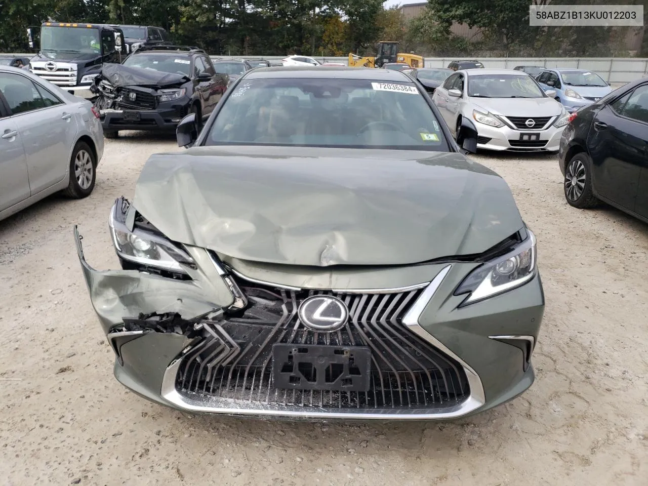 2019 Lexus Es 350 VIN: 58ABZ1B13KU012203 Lot: 72036384