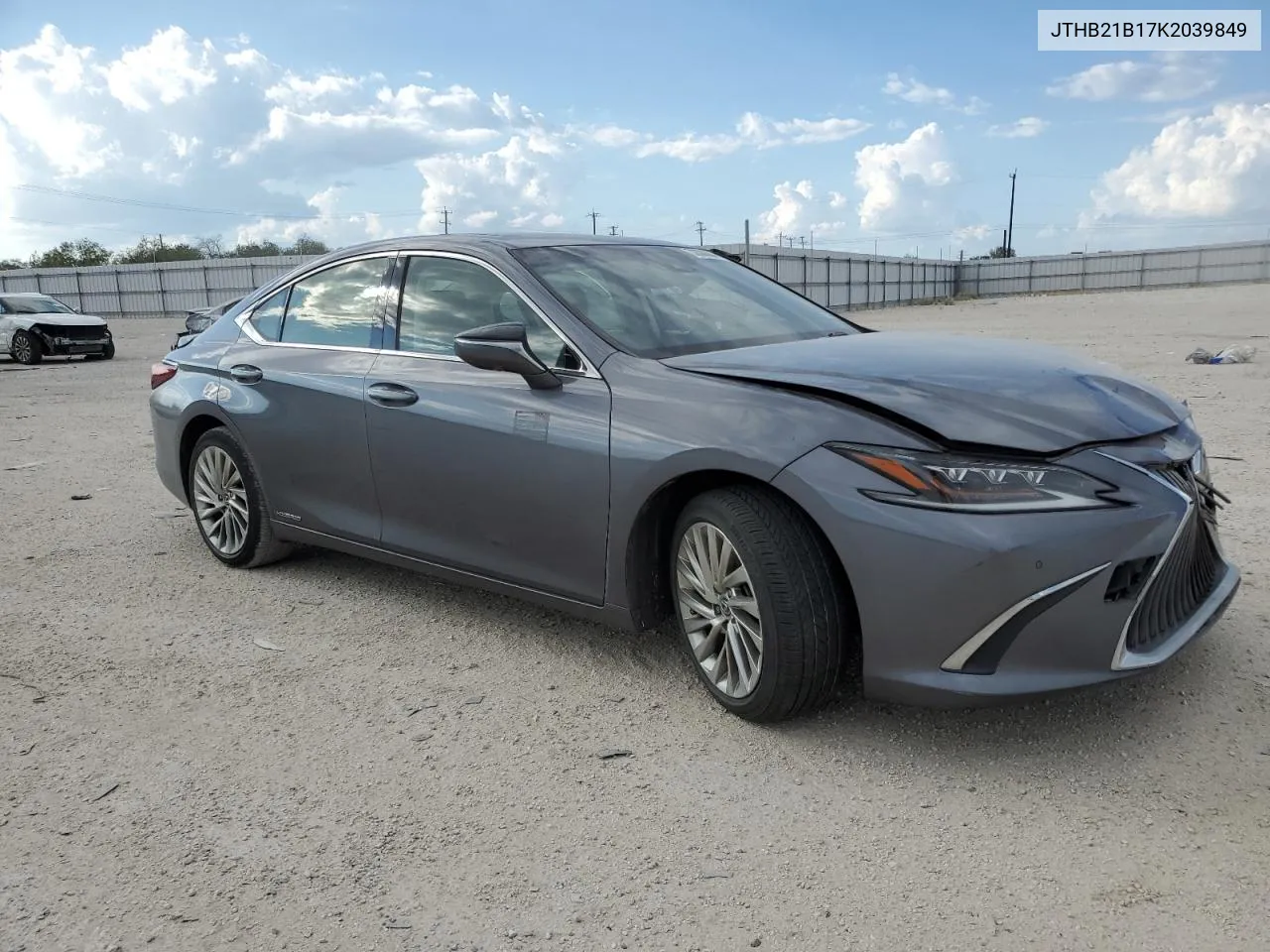 2019 Lexus Es 300H VIN: JTHB21B17K2039849 Lot: 72082004