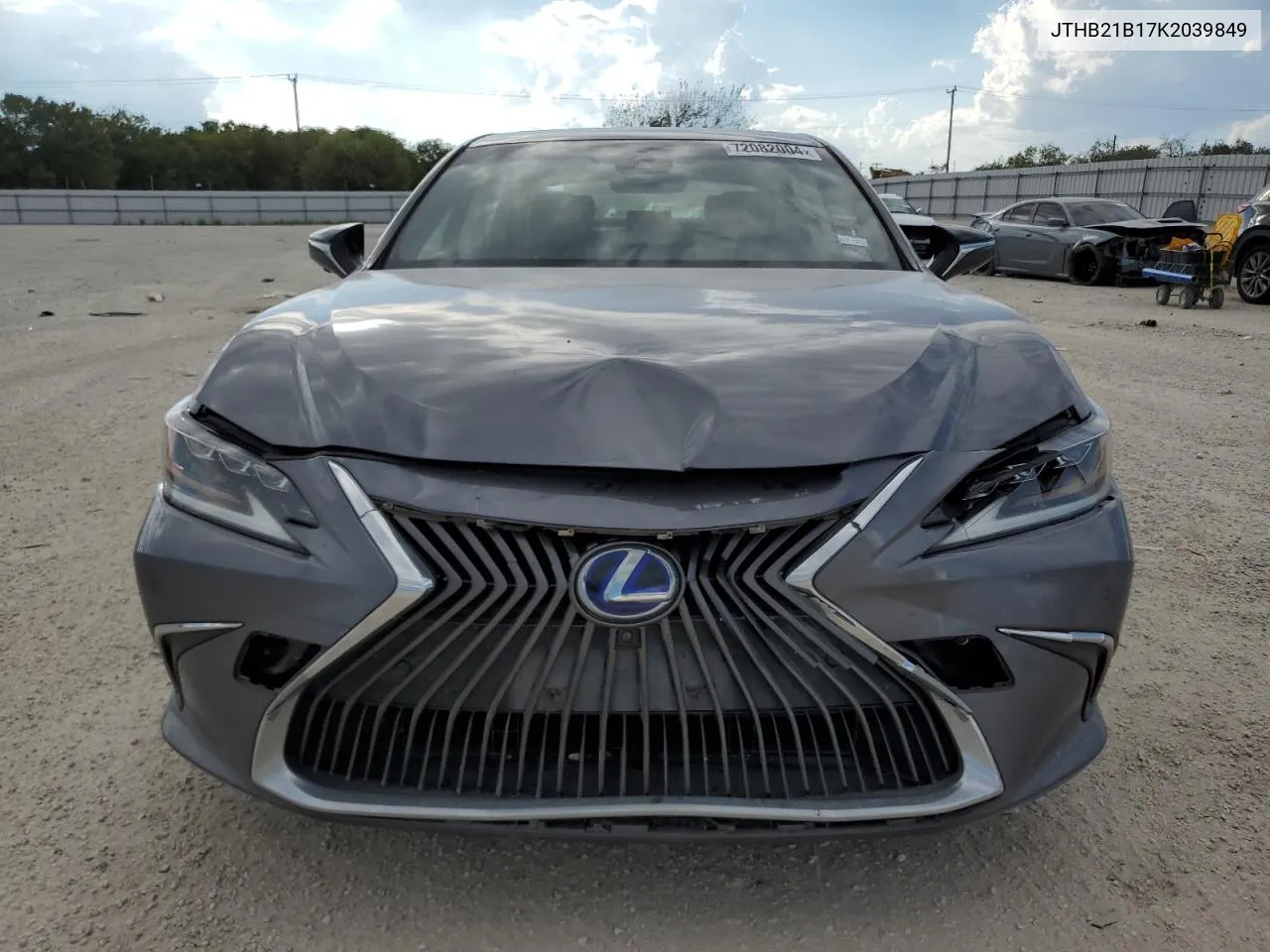 2019 Lexus Es 300H VIN: JTHB21B17K2039849 Lot: 72082004