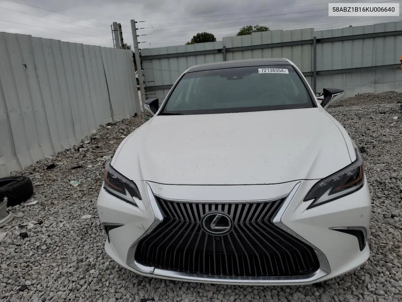 2019 Lexus Es 350 VIN: 58ABZ1B16KU006640 Lot: 72138354