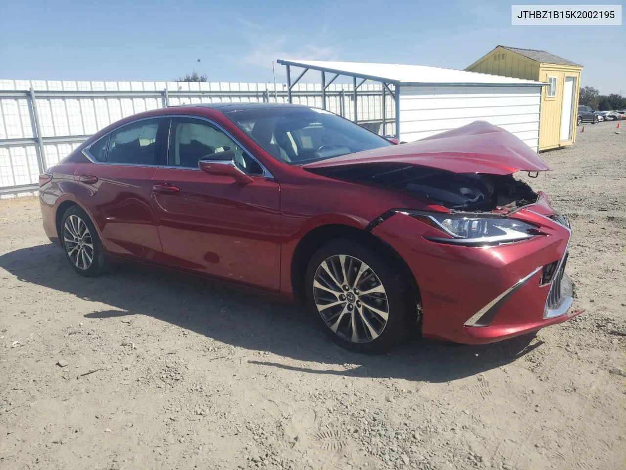 2019 Lexus Es 350 VIN: JTHBZ1B15K2002195 Lot: 72787764