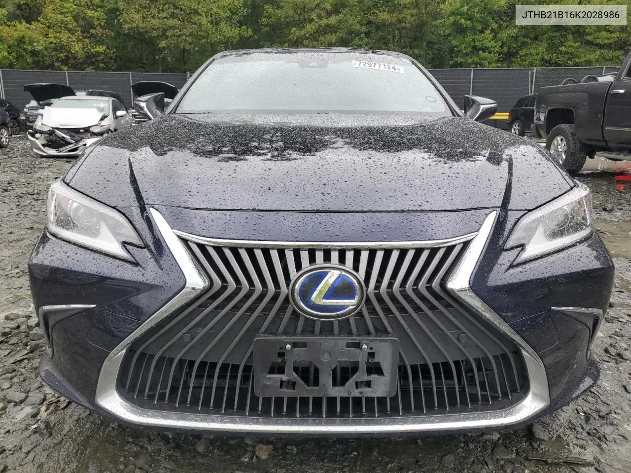 2019 Lexus Es 300H VIN: JTHB21B16K2028986 Lot: 72977124