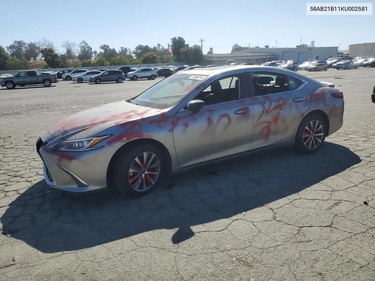 2019 Lexus Es 300H VIN: 58AB21B11KU002581 Lot: 73796714