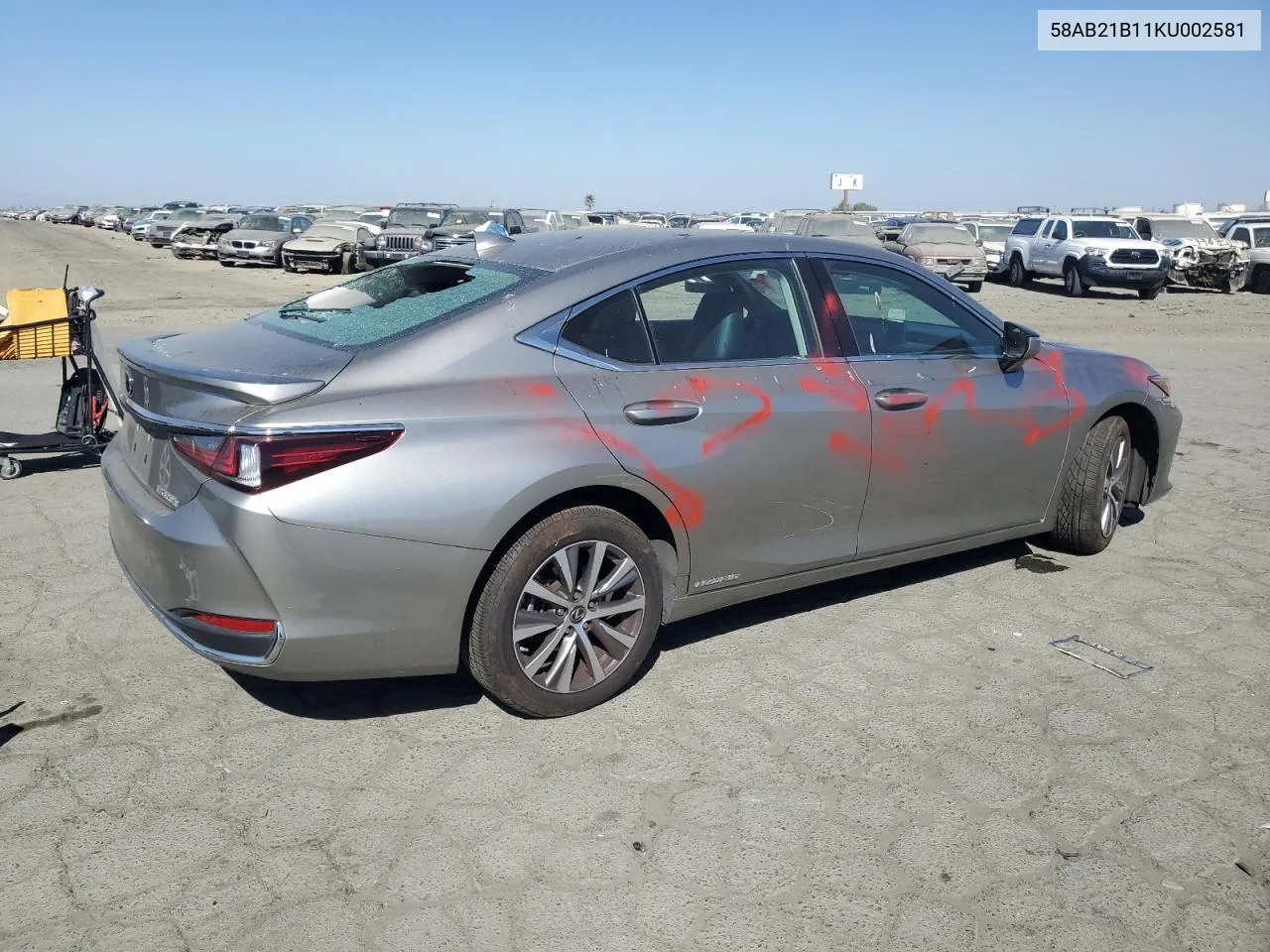 2019 Lexus Es 300H VIN: 58AB21B11KU002581 Lot: 73796714