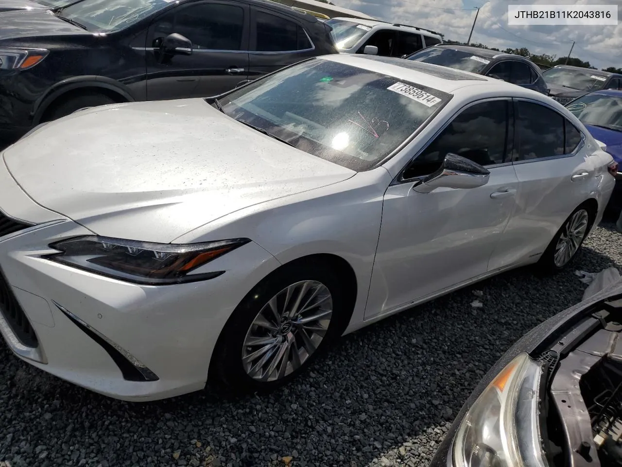 2019 Lexus Es 300H VIN: JTHB21B11K2043816 Lot: 73859614