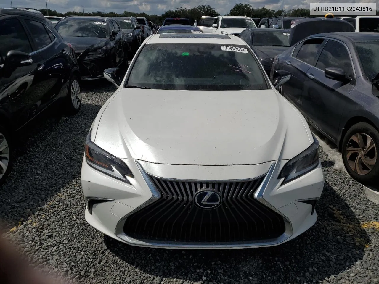 2019 Lexus Es 300H VIN: JTHB21B11K2043816 Lot: 73859614