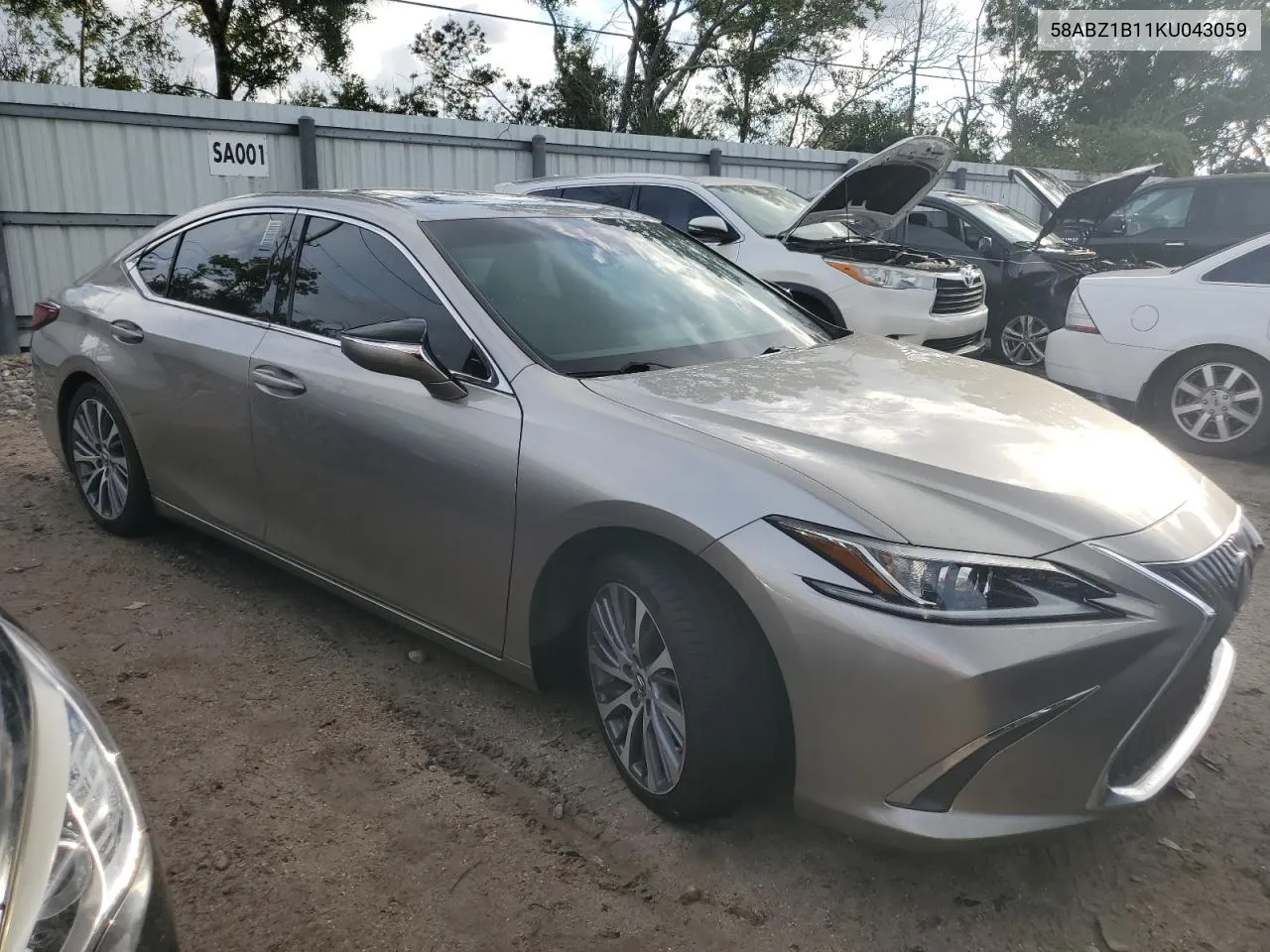 2019 Lexus Es 350 VIN: 58ABZ1B11KU043059 Lot: 73940064