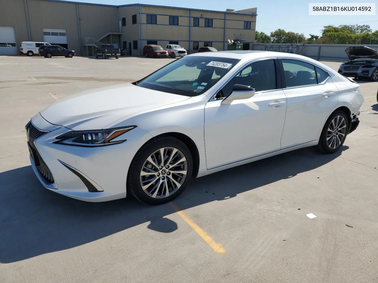 2019 Lexus Es 350 VIN: 58ABZ1B16KU014592 Lot: 74203754