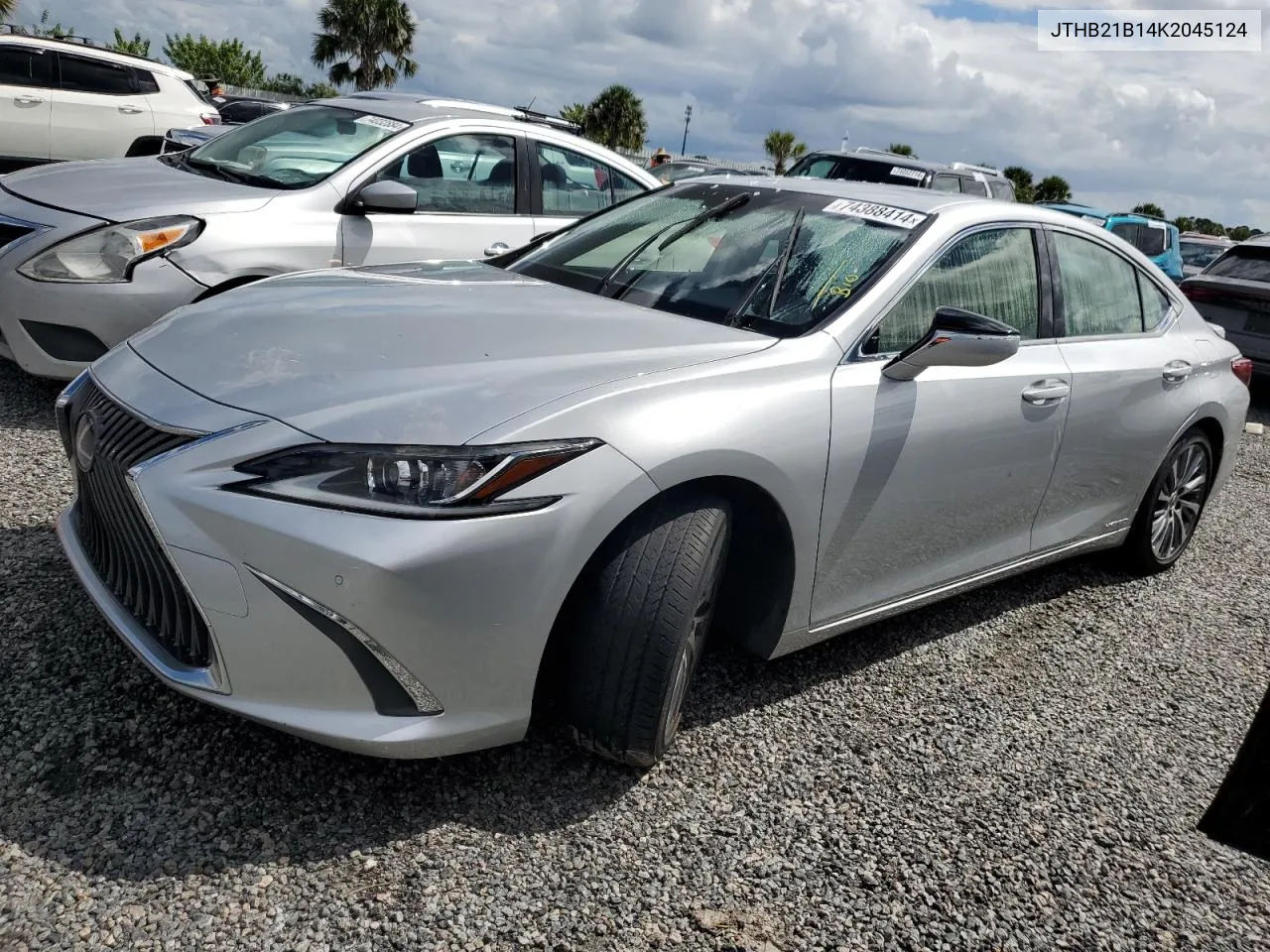 2019 Lexus Es 300H VIN: JTHB21B14K2045124 Lot: 74388414