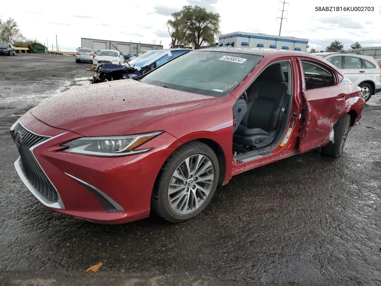 2019 Lexus Es 350 VIN: 58ABZ1B16KU002703 Lot: 75458814