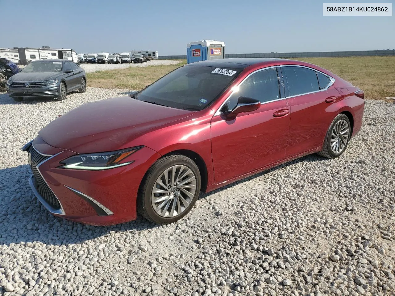 2019 Lexus Es 350 VIN: 58ABZ1B14KU024862 Lot: 75702354