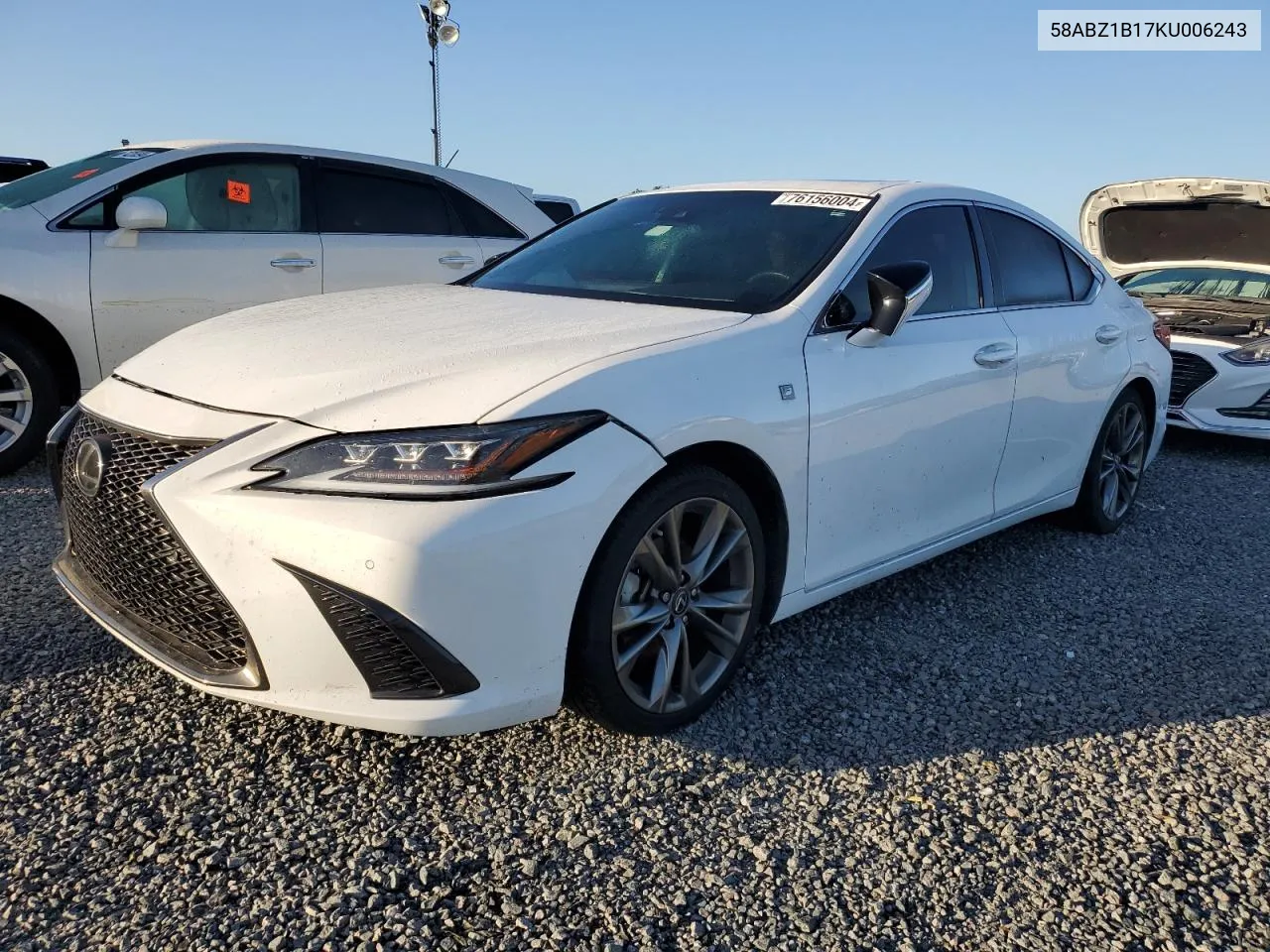 2019 Lexus Es 350 VIN: 58ABZ1B17KU006243 Lot: 76156004