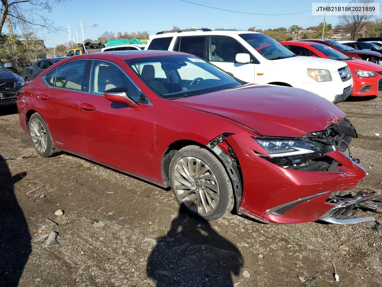 2019 Lexus Es 300H VIN: JTHB21B18K2021859 Lot: 77790794