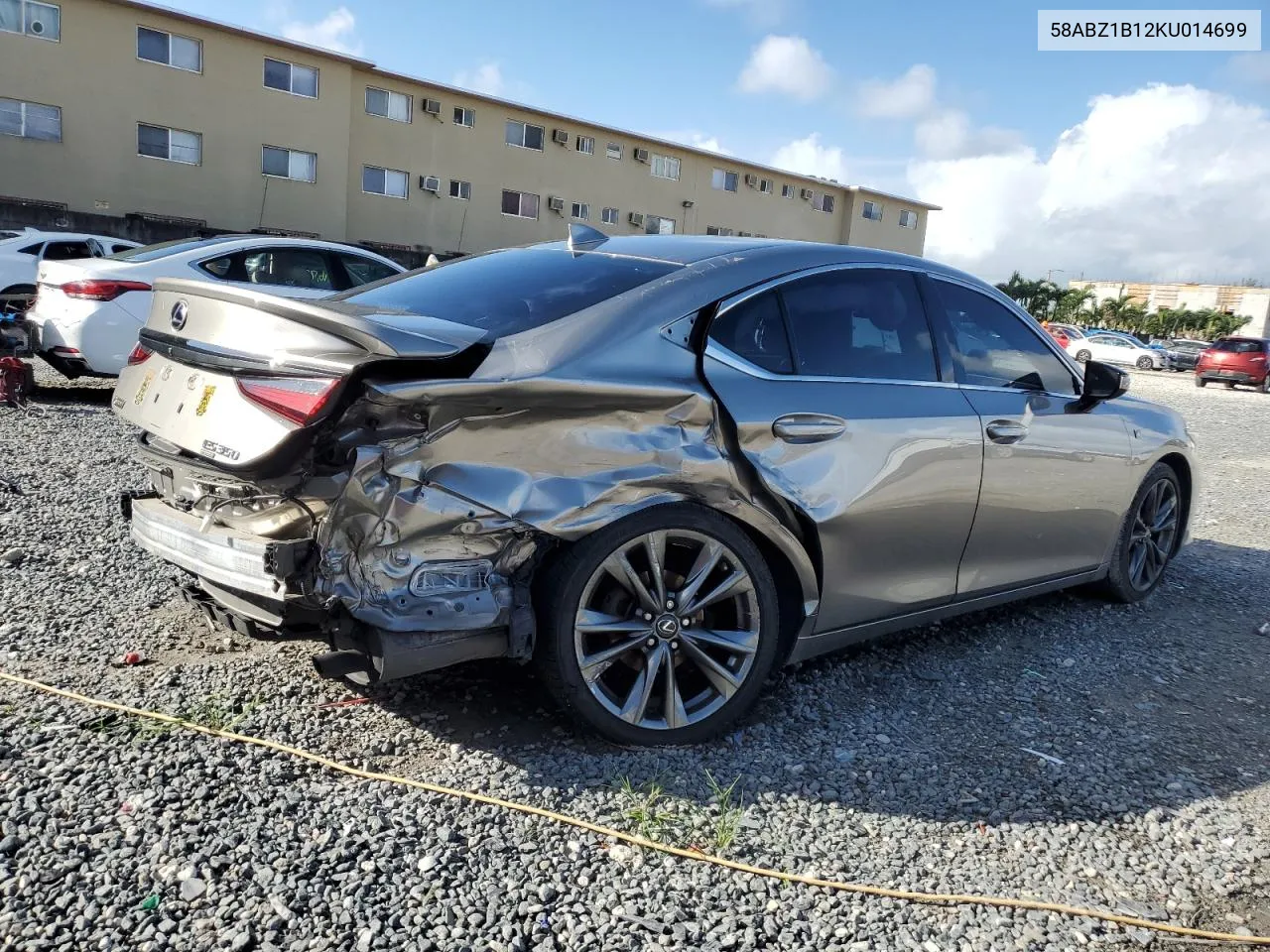 2019 Lexus Es 350 VIN: 58ABZ1B12KU014699 Lot: 79021514