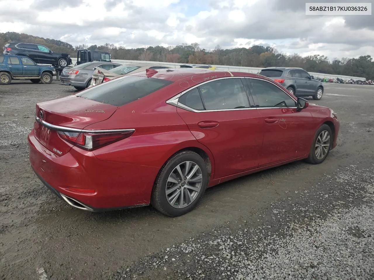 2019 Lexus Es 350 VIN: 58ABZ1B17KU036326 Lot: 79332574