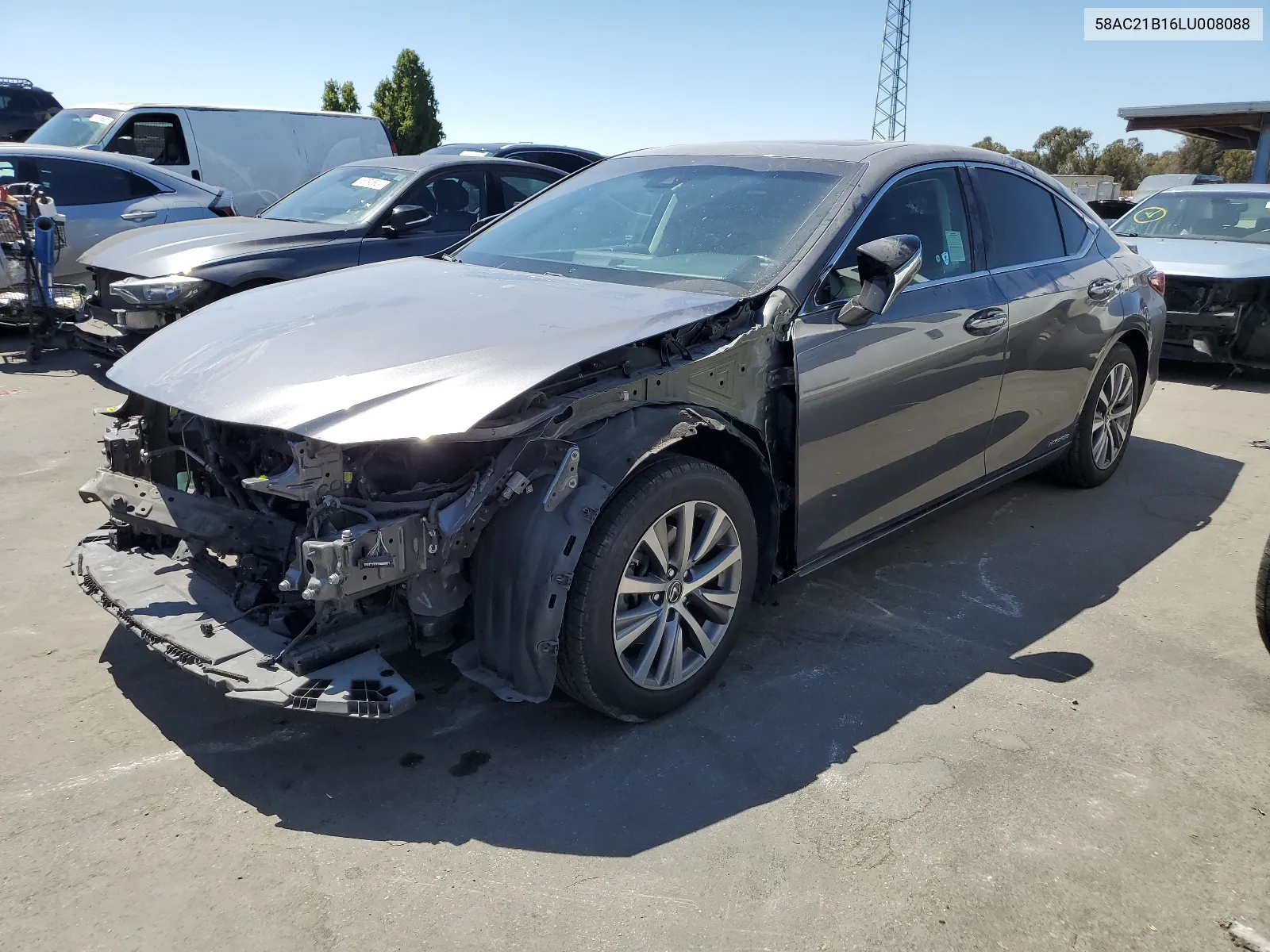 2020 Lexus Es 300H Base VIN: 58AC21B16LU008088 Lot: 65755354