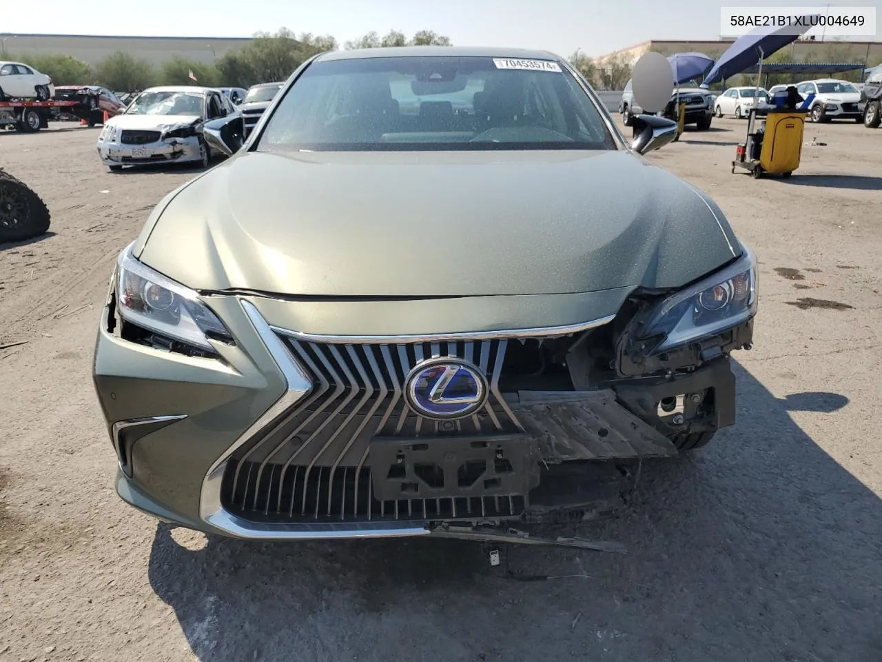 2020 Lexus Es 300H Luxury VIN: 58AE21B1XLU004649 Lot: 70453574